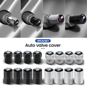 BMW E36 E39 E46 E60 E90 E90 F10 F30 G20 G21 G30 G11 F15 X5 X6용 4개입 자동차 메탈 로고 휠 스템 에어 밸브 캡 타이어 먼지 커버