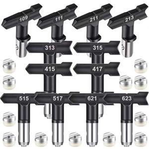 양방향 분사 팁, 페인트 스프레이 건용 에어리스 분사 노즐, 내구성이 뛰어난 재사용 가능 디자인, 전문가 및 DIY 사용에 이상적