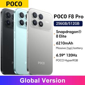 POCO F8 Pro 5G 글로벌 버전 스마트폰 6.59인치 120Hz POCO 하이퍼RGB AMOLED 디스플레이 50MP 6210mAh 스냅드래곤 ®   8 엘리트