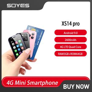 소예스 XS14 Pro 4G 미니 스마트폰 안드로이드 9.0 3GB+64GB 2600mAh 얼굴인식 3.0인치 소형 휴대폰 WhatsApp 구글 폰