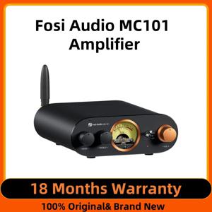 Fosi Audio MC101 Bluetooth 스테레오 앰프 VU 미터가있는 홈 오디오 미니 앰프 패시브 스피커 용 2 채널 HiFi 수신기