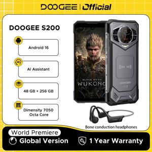 세계 최초 공개 DOOGEE S200 5G 러기드 폰 6.72인치 120Hz 디스플레이 48GB 램 256GB 저장용량 100MP AI 메인 카메라 10100mAh 배터리 안드로이드 16 NFC