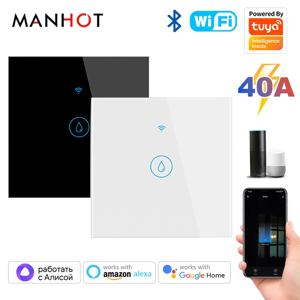 40A Tuya WiFi 스마트 온수기 보일러 스위치 8000W 스마트 라이프 App 원격 제어 에너지 모니터링 음성 Google 홈 Alexa