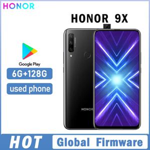 HONOR 9X 스마트폰 글로벌 펌웨어 6.59인치 카메라 48M 배터리 4000mAh CPU Haisi Qilin 710F 중고 전화