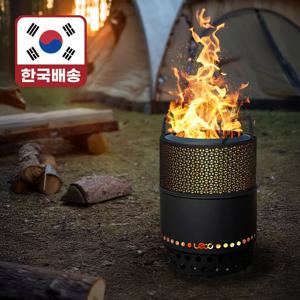 레토 이중연소 캠핑 화로대 대형 원통 불멍 장작 바베큐그릴 LCP-SB07