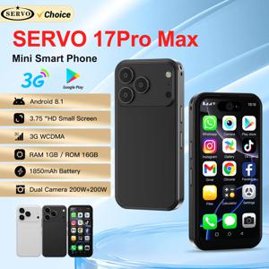 SERVO 17PRO MAX 안드로이드 미니 스마트폰 3G WCDMA 듀얼심 대기 16GB ROM 플레이 스토어 WiFi 3.75인치 화면 귀여운 소형 휴대폰