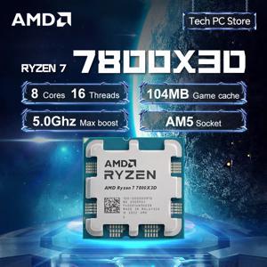 새로운 AMD R7 7800X3D L3=96M 4.2GHz 8코어 16스레드 프로세서 120W 라이젠 7 7800X3D 5NM DDR5 소켓 AM5 (팬 미포함)