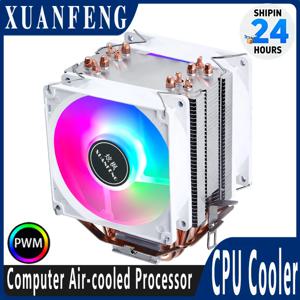 XUANFENG CPU 쿨러 팬 컴퓨터 x79 x99 프로세서 2/4/6 히트 파이프 4핀/PWM 호환 LGA2011-3 2066 115x 1200 1700 AMD AM4 AM5