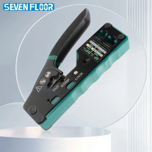RJ45 압착 도구 RJ12/11 크림퍼 플라이어 Cat6 Cat5 Cat5e RJ45 커넥터용 이더넷 스트리핑 압착 도구를 통과합니다.