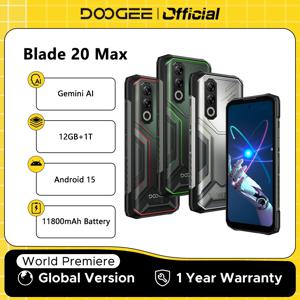 글로벌 버전 DOOGEE Blade20 Max 러기드 폰 안드로이드 15 12GB 램 1TB 저장용량 6.6인치 디스플레이 11800mAh 배터리 64MP 카메라 스마트폰