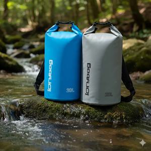 여성 남성용 방수 가방 2/5/10/15/20L 수영 래프팅 카약 강 트레킹 방수 백팩