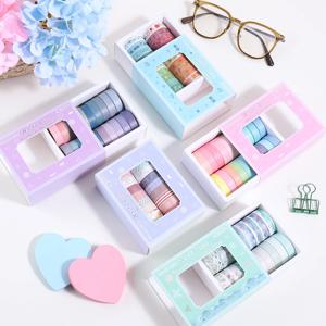 다채로운 과일 식물 기하학적 패턴 와시 테이프 20롤/상자, 수제 스크랩북 장식 재료, 급우를 위한 선물