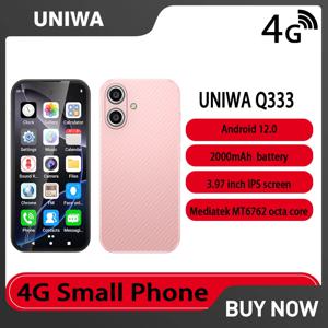 UNIWA Q333 4G 3.58인치 미니 HD 스마트폰 4GB RAM 64GB ROM 2000mAh 휴대폰 BT 5.0 구글 플레이 스토어 얼굴 인식 소형폰