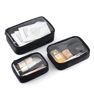 투명 메이크업 가방, 방수 세면도구 가방, 여성용 휴대용 메이크업 가방, 세면도구 브러쉬 정리 파우치, PVC 여행용 메이크업 키트 가방