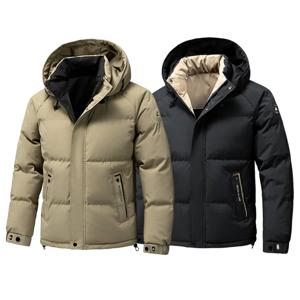 2025년 겨울용 후드가 달린 새로운 면 재킷, 미국 패션 아웃도어 캐주얼 히트 패드 스포츠 재킷 남성용