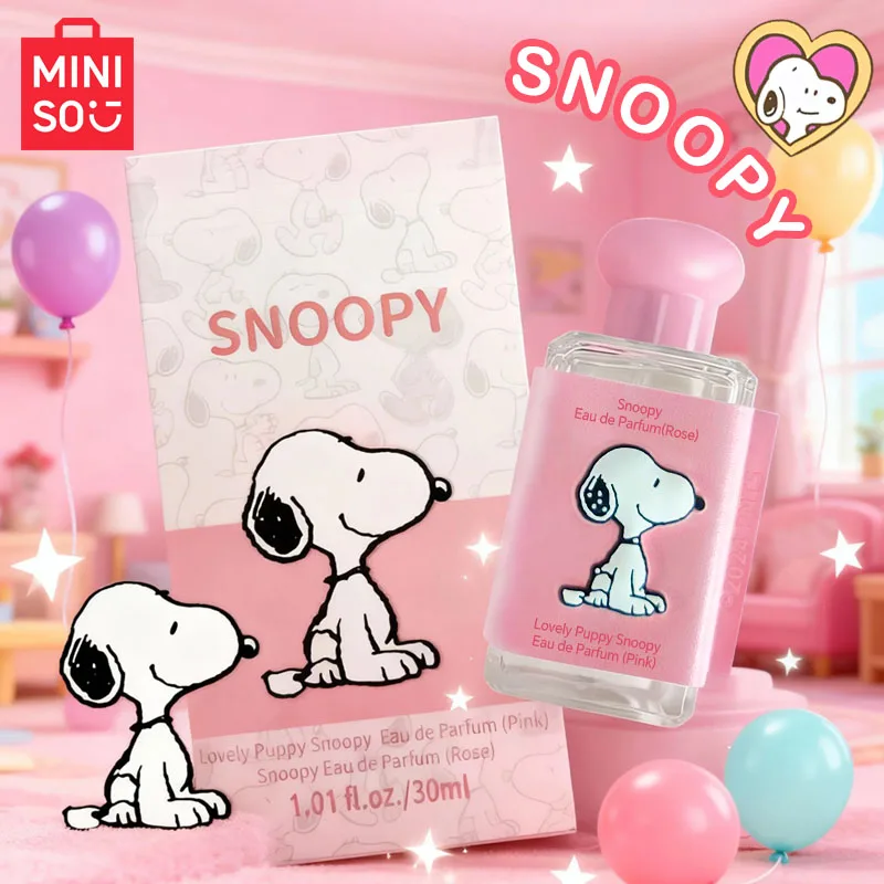 MINISO & SNOOPY 여성 향수 오리지널 럭셔리 과일 꽃 향기 여성용 스프레이 30ML 소녀 생일 선물 어린이 선물