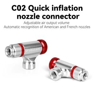 CO2 자전거 타이어 인플레이터 CO2 펌프 인플레이터 헤드 알루미늄 합금 자전거 타이어 펌프 도구 미니 자전거 CO2 펌프 자전거 액세서리