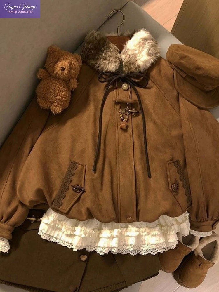 한국 패션 달콤한 핑크 니트 투피스 세트 여성 루즈 브이넥 리본 스웨터와 반바지 편안한 레이지 스타일 부드러운 케이블 니트 의상