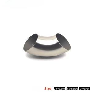 90도 벤드 엘보 파이프 201 스테인레스 스틸 튜브 곡선 파이프 OD 60mm 63mm 76mm