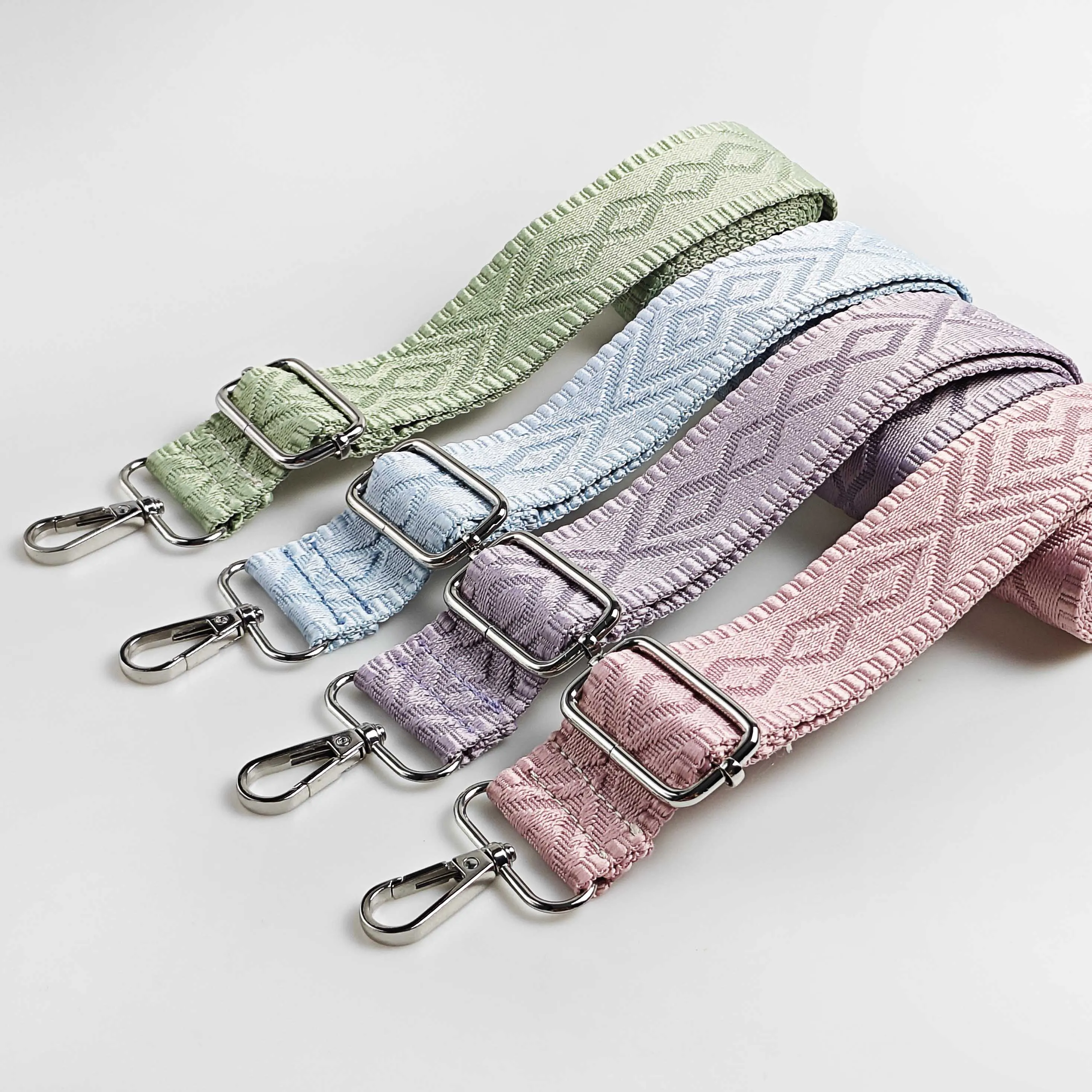 1개 1.50인치 폭 조절 가능한 핸드백 스트랩 교체용 크로스바디 숄더 스트랩 기하학 패턴 자카드 스트랩