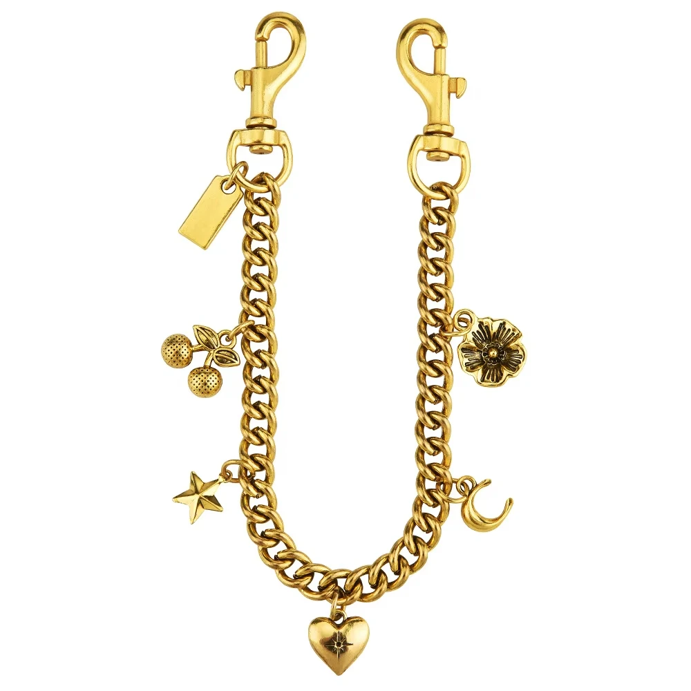 합금 체리 꽃 가방 펜던트 다용도 디자인 가방 참 장식 체인 패션 액세서리