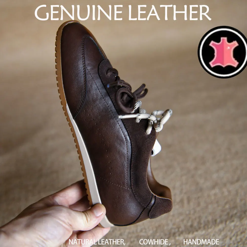 여성용 정품 가죽 패치워크 레이스업 플랫 스니커즈 스퀘어 토 고품질 부드럽고 편안한 캐주얼 에스파드리유 신발 여성