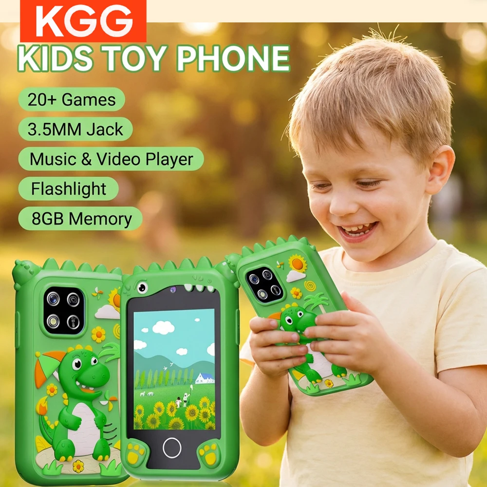 교육용 스마트폰 장난감, 유아용 터치스크린 카메라, MP3 플레이어 & 학습 게임, 어린이용 가상 휴대폰, 남아 여아 3~8세용