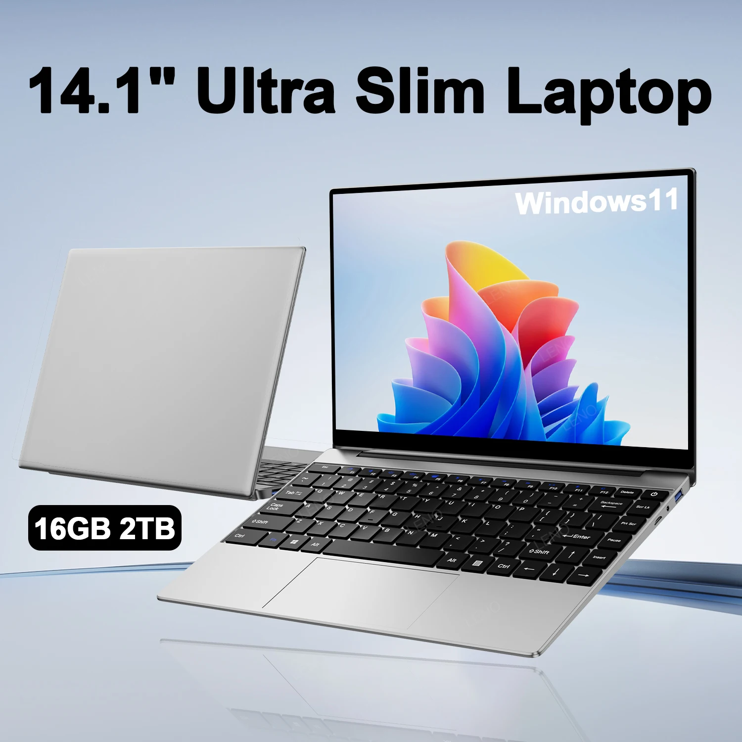 LENO 노트북 14.1인치 윈도우 11 16GB 램 2TB SSD 인텔 N3700 울트라 슬림 노트북 게이머용 1080P 디스플레이 사무용/학습용 컴퓨터 PC