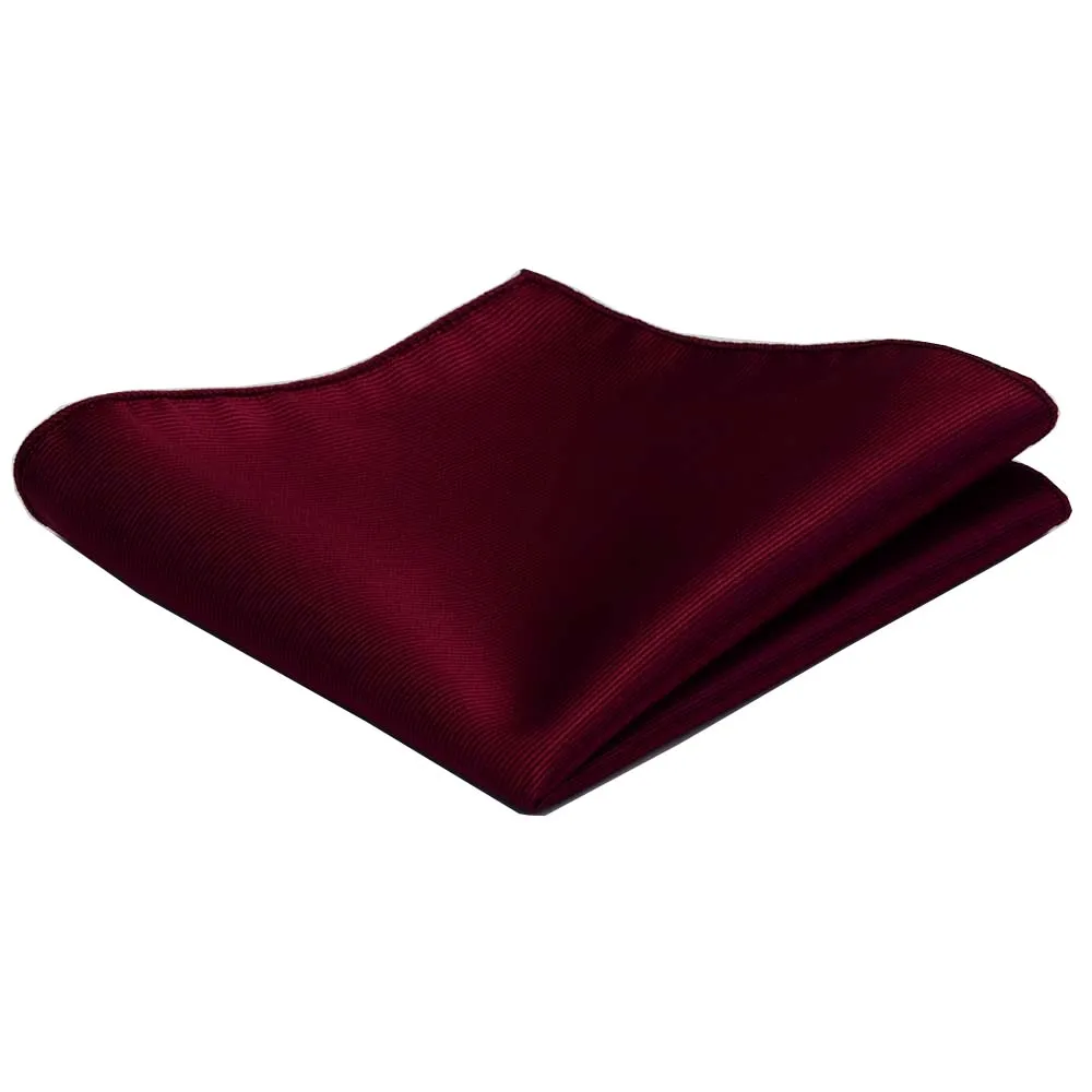 남성용 클래식 무지 실크 손수건, 솔리드 포켓 스퀘어 패션, 웨딩 파티 가슴 수건, 25x25cm