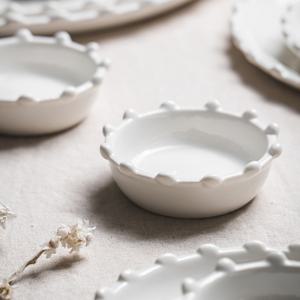 화이트 물방울 낮은 소스볼 8.5cm