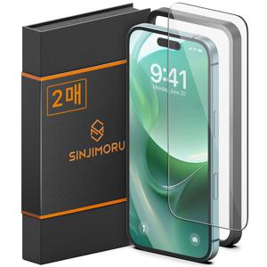 2매 아이폰16 e 프로 플러스 프로맥스 2.5D 강화유리 액정보호필름