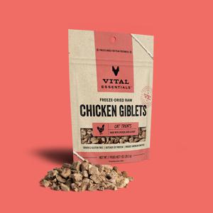 바이탈에센셜 고양이 동결건조 고단백 간식 닭내장 치킨 트릿 28.3g 땡스스탬프