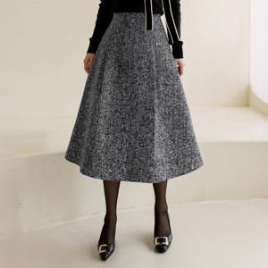 (~XXL까지) 하이든 트위드 플레어 스커트 봄 가을 오피스룩 하객룩 데이트룩 모임룩 미시룩 빅사이즈