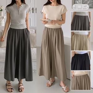벨라도나 여성 여름 바스락 치마같은 와이드팬츠 치마바지 IBBD25_DP208
