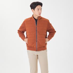 남성 골프 우븐패치 집업 니트 VMMSN901_BR