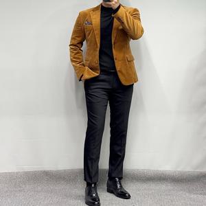 남성 코듀로이 스판 기본핏 콤비자켓 WSY4-JF73-ABR