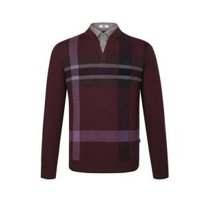 울혼방 빅체크 셔츠레이어드 스웨터__DKW3SWRL410R1