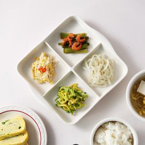 시라쿠스 쉐난고 카디날 사각 4칸 나눔접시 22cm