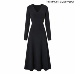 정상가:119,000원 ㅣ  에브리데이]브이넥 절개 슬림핏 라인 니트 원피스 (EB4OW017D)