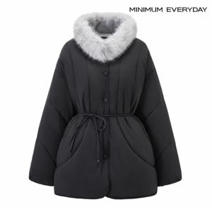 정상가:159,000원 ㅣ  에브리데이]퍼 머플러 세트 허리끈 페미닌 패딩 점퍼 (EB4JJ038D)