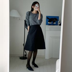 패딩 A라인 밴딩 스커트 VLSIY7341