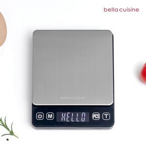 벨라쿠진 컴팩트 스텐 주방 저울 1KG 0.1g 단위