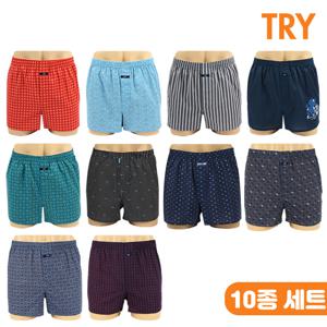 쾌적한 순면 트렁크 남성팬티 10종세트
