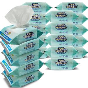 도톰한 구연산베이킹소다 주방행주티슈 20매x18팩+2팩 (총20팩) 무형광 일회용행주