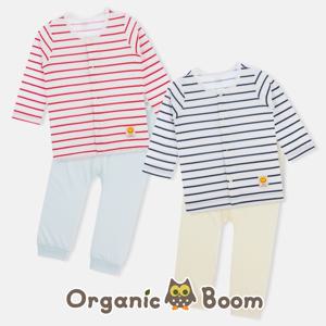 오가닉붐_착한 유기농 오가닉 스마일 ST 여름 아기 유아 긴소 내의 상하복+ 포장 요청시 무료 선물 포장 +