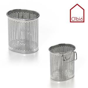 아이코리아 걸이형 타원 스텐수저통 물빠짐 수저 보관함 스테인레스 수저통 꽂이 홀더