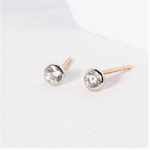 [GB] L-DIAMOND 베젤세팅 14K GOLD 귀걸이 LEF21026D