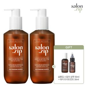살롱집 스칼프 리뉴잉 샴푸 400ml 2개 + 살롱집 스칼프 샴푸 50ml + 워터트리트먼트 30ml +  리차징샴푸(3열샤섀)*3ea