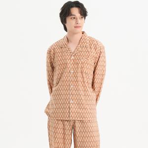 오리엔탈 긴팔 순면 남성 빅사이즈 잠옷 세트