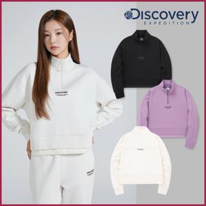 [디스커버리] DWTR43044 여성 크롭 반집업 맨투맨